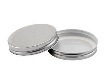 12 pcs Silver Wide Mouth Mason Jar Lids with Plastisol Liner Lids