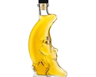 Nakpunar 1 pc Celestial Moon Glass Bottle with Cork and T-bar Bottle Stopper (1, 17 oz Moon)