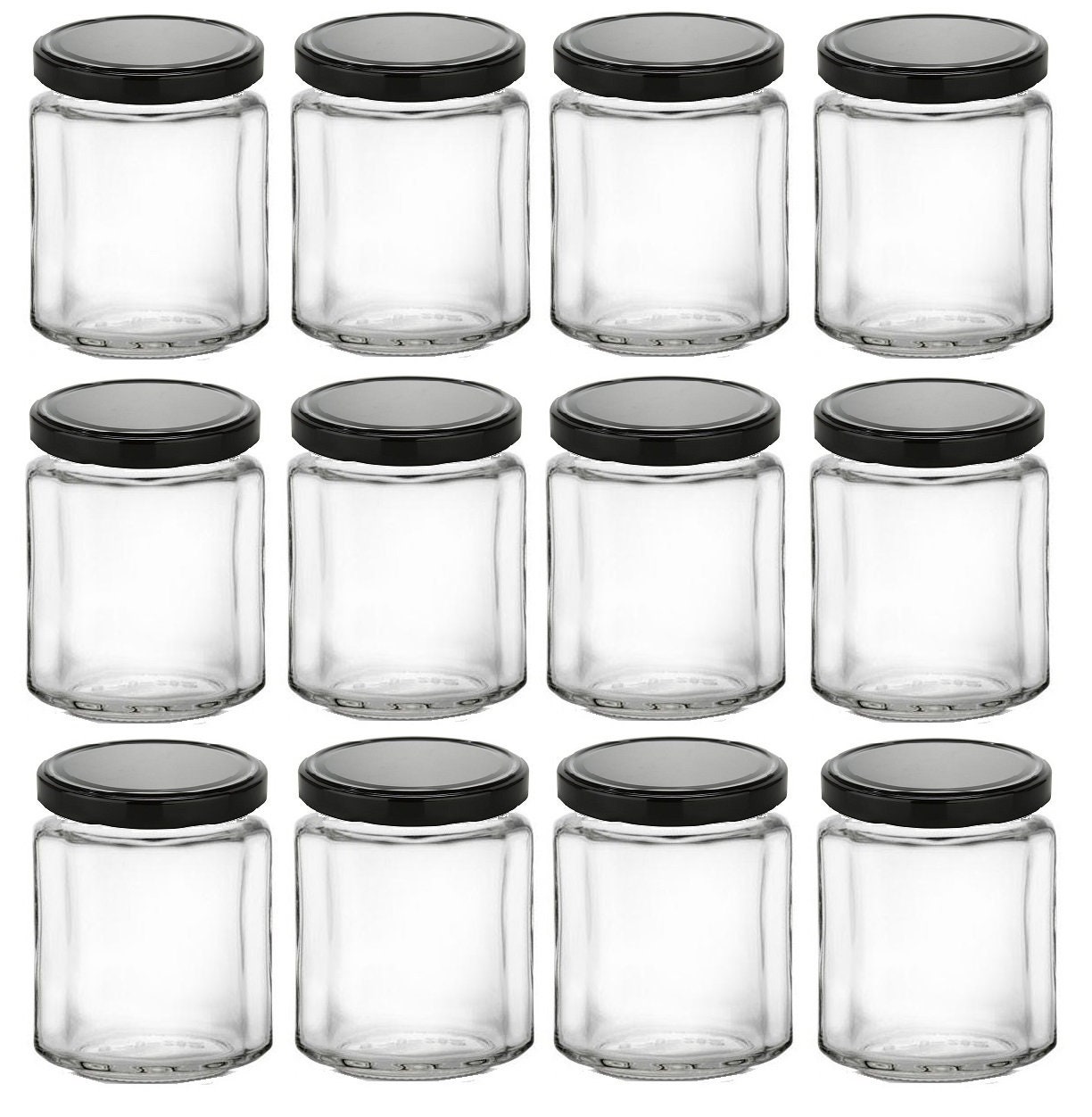 48 Pcs 6 Oz Beveled Glass Jars With Plastisol Lined Lid in Etsy