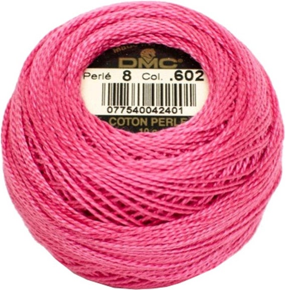 DMC 602 Pearl Cotton Thread Size 8 Medium Cranberry 