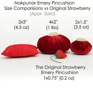 Aqua Blue Pincushion for Sewing - Filled with 1 lb of Abrasive Turkish Emery Sand image 3