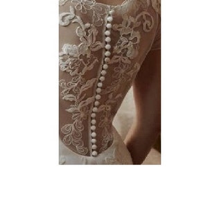 Dark Salmon Adjacent Elastic Bridal Button Looping Trim Ready to use Wedding Button Holes image 6