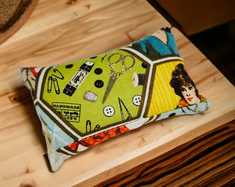 Retro Lady Emery Pincushion filled with Emery Sand