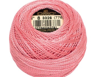 DMC 3326 Perle Cotton Thread | Size 8 | Light Rose Pink