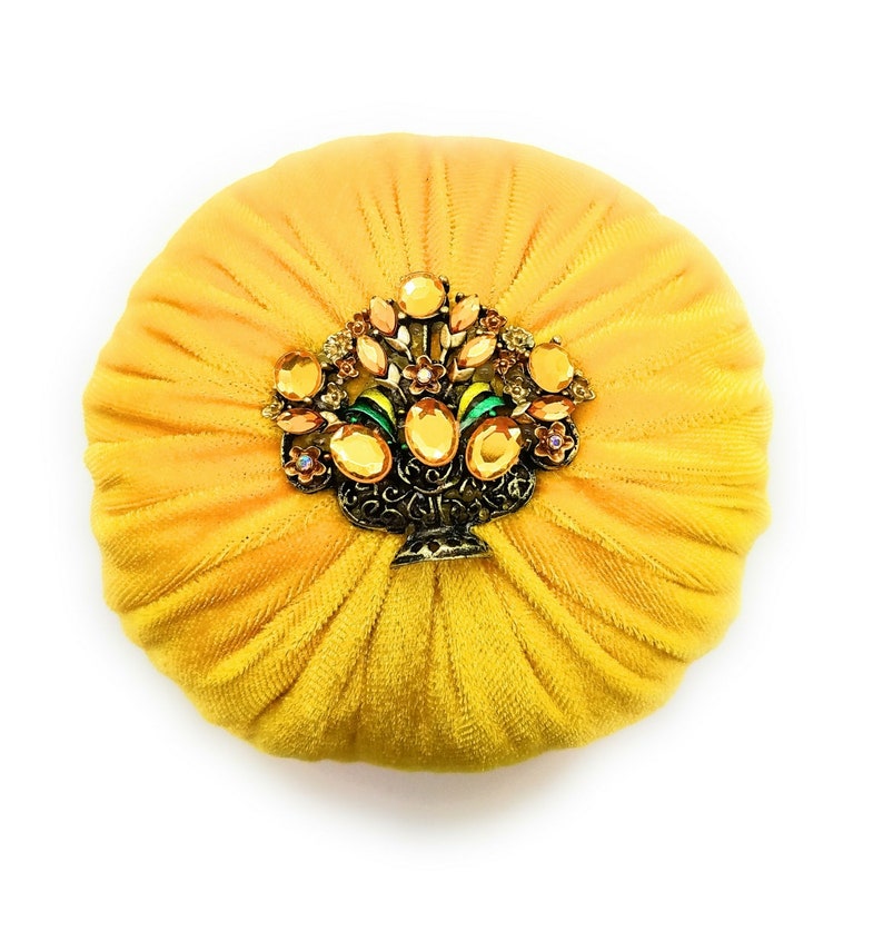 4 Yellow Emery Pincushion / Pin Cushion Etsy