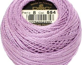 DMC 554 Pearl Cotton Thread | Size 8 | Light Violet