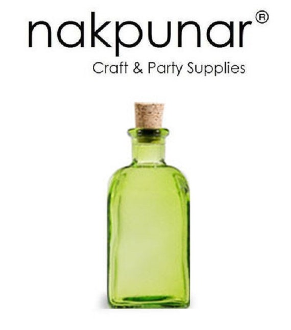 Download Nakpunar Green Recycled Glass Bottle With Cork 8 Oz 250 Ml Etsy