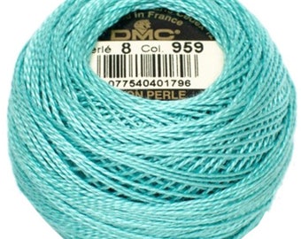 DMC 959 Perle Cotton Thread | Size 8 | MD Seagreen