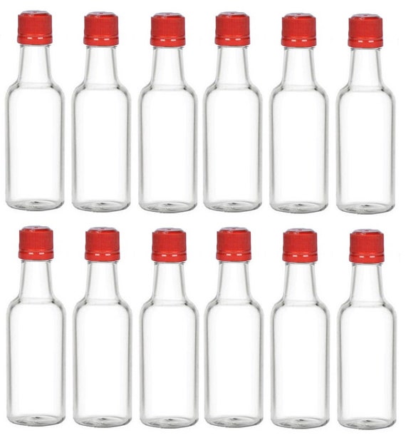 Mini botellas de licor de 50 ml con tapa negra a prueba de manipulaciones  Mini botellas de alcohol fabricadas en los EE. UU. -  México