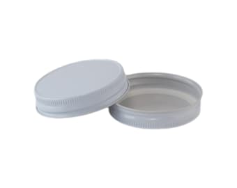 12 tapas blancas para tarros Mason de boca regular, sin BPA y con revestimiento de plastisol.
