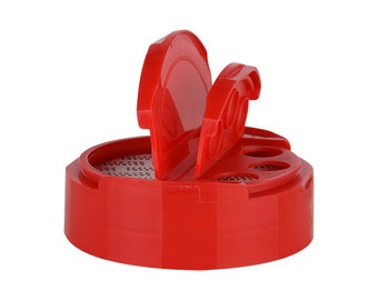 30 pcs Red Spice Dispenser Cap for Mason Jar Regular Mouth Mason Jars  BPA Free with Heat Seal