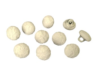 20 pcs 7/16 inch Ivory Lace Bridal Buttons