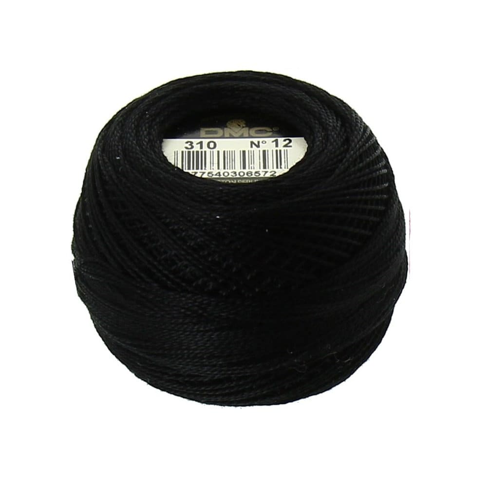 24 Black Anchor Cotton Embroidery Thread skeins / Floss (Noir) for Cross /  Long Stitch