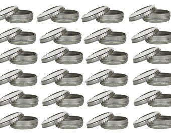 Nakpunar 24 pcs 10 ml Tin Containers (Solid Slip on Top, Silver)