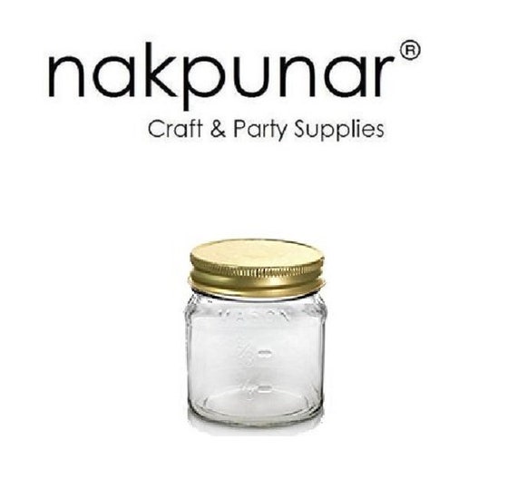 8 Oz Square Mason Glass Jars With Measurement 13 Cup 23 Cup
