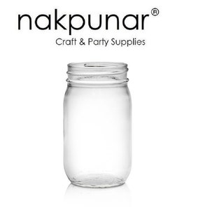 16 oz Mason Glass Jars with Color Choice of Lid Storage and Organization