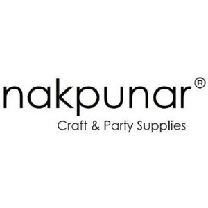 May include: Black and white logo for a company called "nakpunar" with the text "Craft & Party Supplies" underneath.