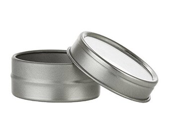 1/2 oz Tin Containers with Clear Top