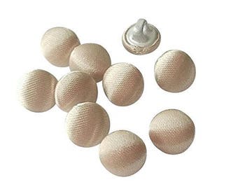 3/8in Champagne Satin Bridal Buttons