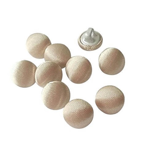 3/8in Champagne Satin Bridal Buttons