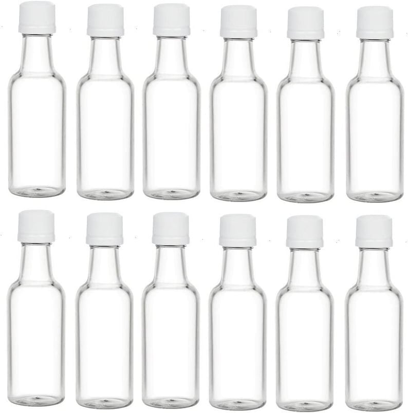 50 ml Mini Liquor Bottles with Black Tamper Evident Cap Mini Shot Alcohol Bottles Made in the USA image 4