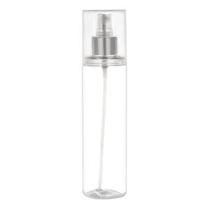 250 ml Clear PET Bottle with Silver Sprayer and Overcap Body Mist Perfume