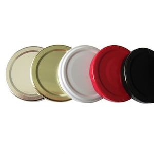 63TW Lug Lids for Glass Jars Replacement Lids  63 mm twist off - Black Gold Silver White