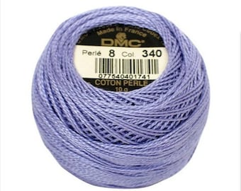 DMC 340 Perle Cotton Thread Size 8 Medium Blue Violet