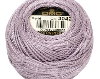 DMC 3042 Perle Cotton Thread | Size 8 | Antique Violet Light, Light Purple