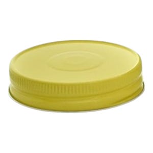 12 pcs Yellow Mason Jar Lid with Safety Button for Regular Mouth Mason Jars BPA Free Plastisol Lined Made in USA