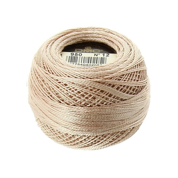 DMC 950 Light Desert Sand Size 12 Perle Cotton Thread