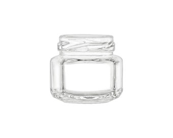 1.5 oz Oval Hexagon Glass Jars with Lids Storage and Organization