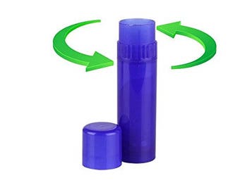 25 pcs - Empty Cobalt Blue Empty Lip Balm Tube Containers - BPA Free, FDA Approved, Made in usa - DIY Lip Balms, Foundations, Counselor