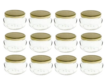 8 oz Glass Tureen Jars with Lids (250 ml)