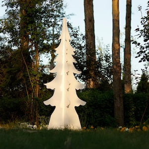 Waterproof Pinetree Yard Display, PVC Garden Decoration, 5 FT All-Weather Yard Art, Holiday Yard Display, Outdoor Lawn Decoration