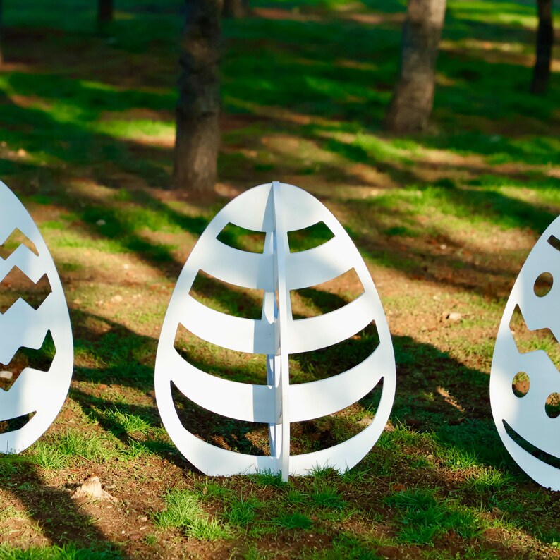 Giant 1.96 Ft All Weather Easter Decor, PVC Egg Yard Display, Self ...