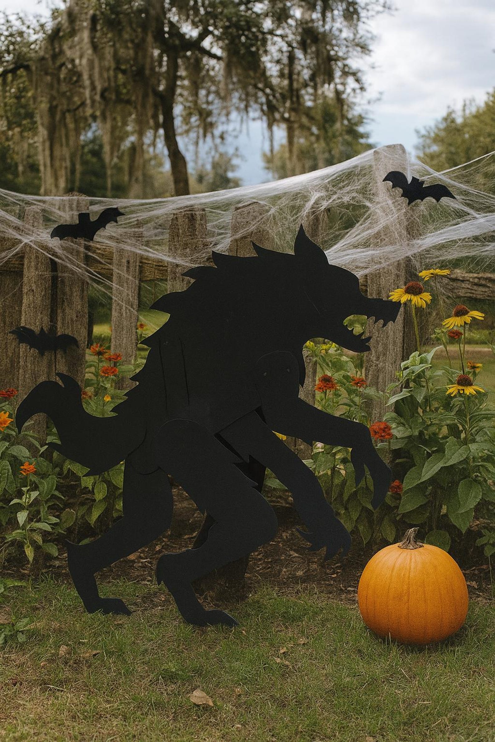 Giant 5.5 Ft Werewolf Halloween Yard Display, PVC Wolfman Lawn