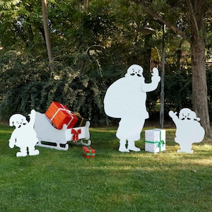 Christmas Yard Decor 4.92 Ft Santa Clause, All-Weather Christmas Yard Display, Durable PVC Garden Decoration, Christmas Yard Art