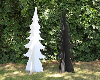 All-Weather  Pinetree Yard Display, 5 Ft PVC Indoor Outdoor Decoration, Tree Sculpture