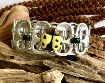 Soda Can Tab Bracelet by Ann-Made - Ladybug, Ladybug