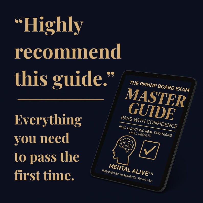 May include: A digital tablet displays the text "MASTER GUIDE" with the tagline "PASS WITH CONFIDENCE." Additional text includes "REAL QUESTIONS REAL STRATEGIES, MEAL RESULTS" and "MENTAL ALIVE." The background is a dark blue with gold text.