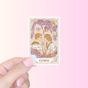 Gemini sticker, zodiac, tarot sticker, bookish, kindle sticker, reading lover, e-reader, laptop