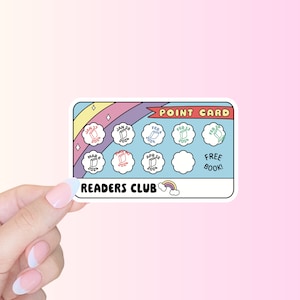 Readers Club Punktekarte, Buchaufkleber, Kindle Aufkleber, Leseliebhaber, E-Reader, Book Merch, Bücherwurm