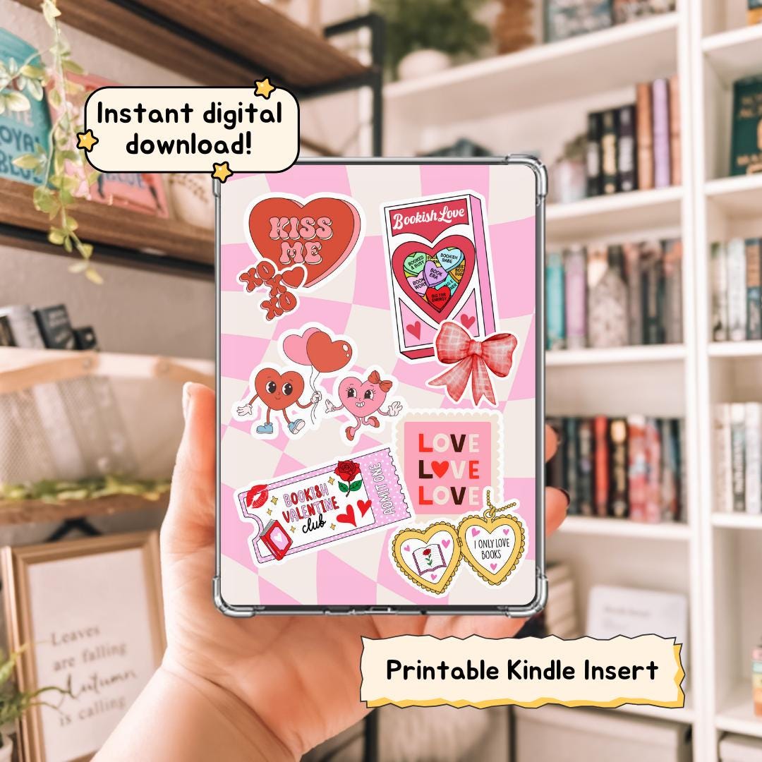 Checkered Love Kindle Insert, Printable Insert, Digital Download ...