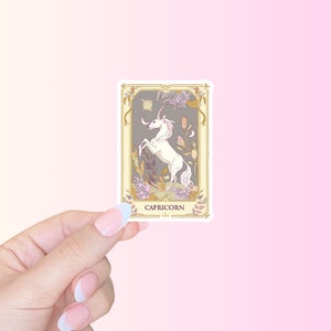 Capricorn sticker, zodiac, tarot, bookish, kindle sticker, e-reader, reading lover