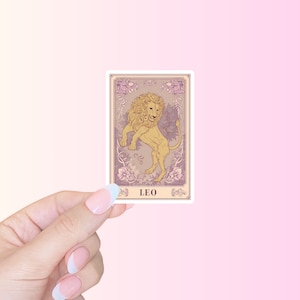 Pegatina de Leo, Zodíaco, Tarot, pegatina para Kindle, amante de la lectura, aficionado a los libros, lector electrónico, diario, decoración
