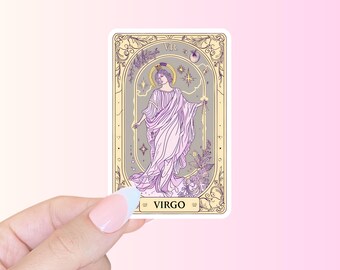Virgo sticker, zodiac, tarot sticker, bookish, kindle sticker, reading lover, e-reader