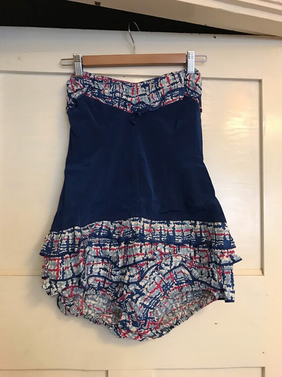 1950s Vintage Navy Swimsuit