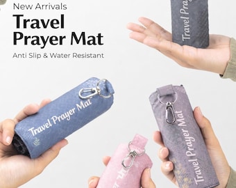 Travel Prayer Mat Pocket Size | Portable Muslim Prayer Rug | Compact Foldable Islamic Gift for Hajj Umrah Ramadan