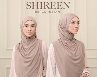 HIjab Instant | Bomull Rayon hijab | Instant sjal | Slip-on hijab - Shireen Bergo Instan Syar'i
